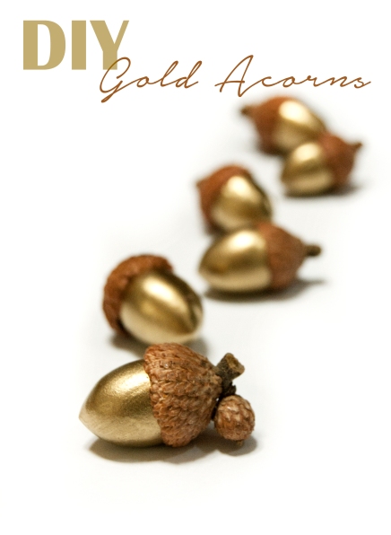 DIY Gold Acorns - victoriaallison.wordpress.com